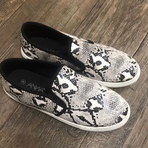 Snake Skin Slip On Sneakers